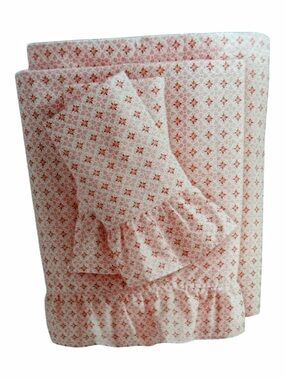 FULL The Pioneer Woman Starburst Geo Cotton Percale Sheet Set Pink Red Sheets